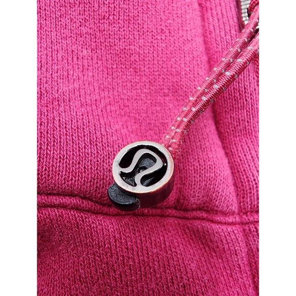Vintage Cropped‎ Lululemon Hoodie Pink Oversized Y2K Athletic Full Zip M - Picture 12 of 14
